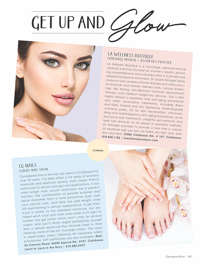 Magazine Layout for Beauty Section advertorial layout creative direction graphic design magazine layout