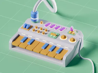 MIDI Controller c4d cinema 4d dj illustration isometric lowpoly midi music producer song