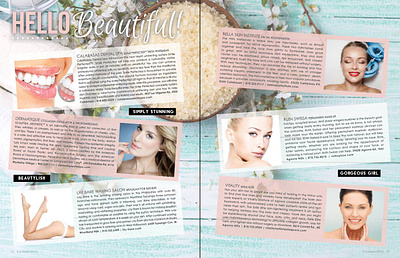 Advertorial Layout for Beauty Section creative direction editorial layout graphic design magazine layout