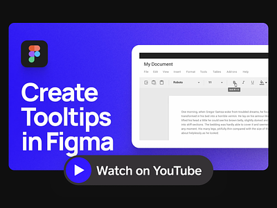 How to Design Tooltip Components | YouTube Tutorial clean component design design youtuber digital figma flat google material design gradient material design minimal product design purple simple tooltip ui ui designer web youtube youtube tutorial