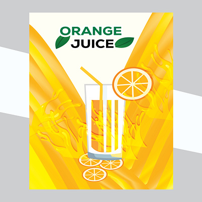poster juice vector design template 3d animation app branding business card design design graphic design illustration logo monir360 ui