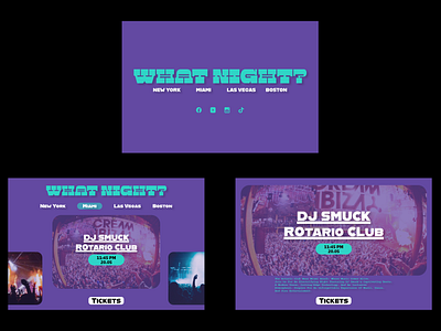 What Night?.... Party Guide branding design graphic design typography ui ux we web design