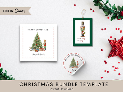 Christmas bundle template art christmas template template card