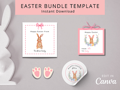 Easter bundle template easter card easter template