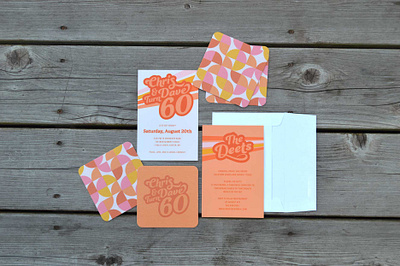 60's Invites branding design graphic design illustration typography