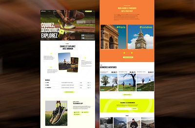 Urbirun - Concept homepage layout running sport ui website