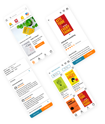 Revolutionizing the Local Bookstore Experience: A UI/UX Case Stu app appdesign bookstore design figma product ui uiux ux