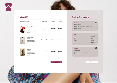 Daily UI #2: Fashion Checkout Page branding dailyui dailyui2 design graphic design ui