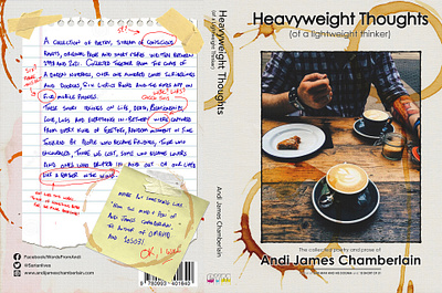 Heavyweight Thoughts... Book Cover book cover branding design digital collage graphic design illustration jacket logo typography vector