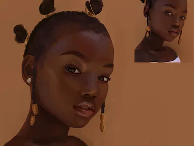 Portrait illustration digital art drawing illustration