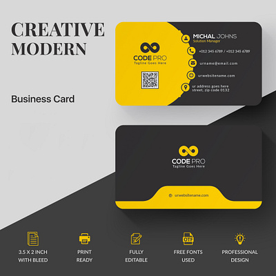 Business Card branding business card graphic design logo visiting card