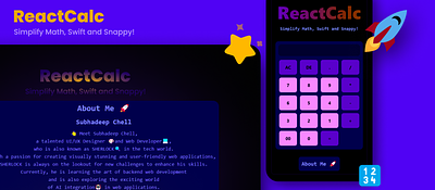 ReactCalc : Simplify Math, Swift and Snappy! app branding design graphic design illustration logo typography ui ux vector