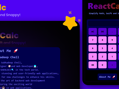 ReactCalc : Simplify Math, Swift and Snappy! app branding design graphic design illustration logo typography ui ux vector