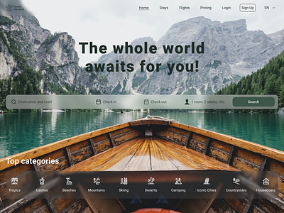 Home Page Shot for a Travel Agency Site design graphic design homepage travel travelagency ui ux