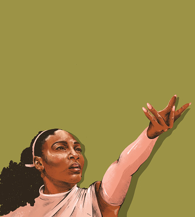 Portrait of Serena Williams design digital illustration graphic design illustrated portrait illustration portrait poster design