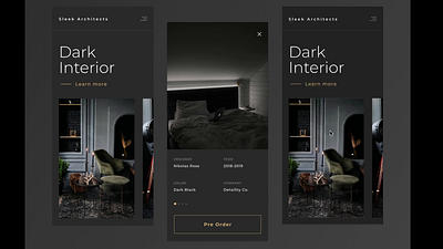 Mobile app UI design (Figma) aesthetic amazing animation app cool darkmode design figma furniture home interiordesign minimalistic mobile ui ux