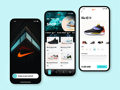 Nike App appdesign design nike nikeapp sneakers sneakershop store ui uxui
