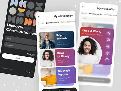 Business cards biz cards business cards clean ui concept design mobile concept product design ui