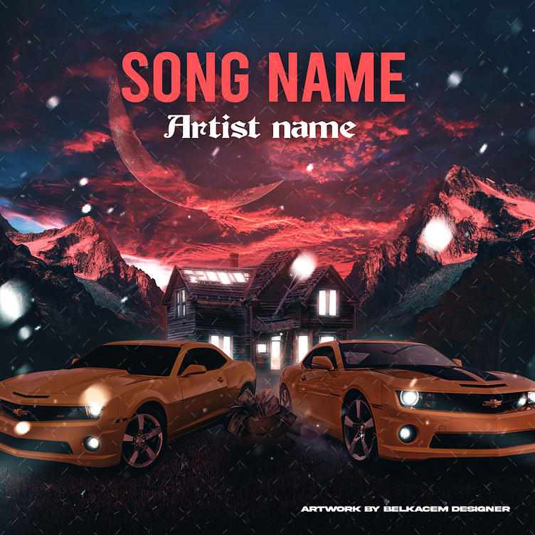 Two Cars Premade cover art by Belkacem designer on Dribbble