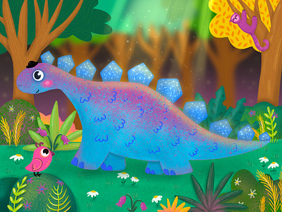 Pascal and the Miracle Flower book cover book illustration cartoon children children book children book illustration children book illustrator children illustrator children story dinosaur illustration kidlit kidlit illustration picture book picture book illustration