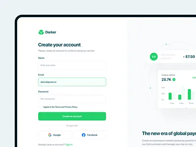 Darker - Finance dashboard autintification banking app banking dashboard dashboard dashboard design dashboard ui design finance finance app finance dashboard finance dashboard design finance dashboard ui finance web app finance web platform login sign in sign up ui ui design web app