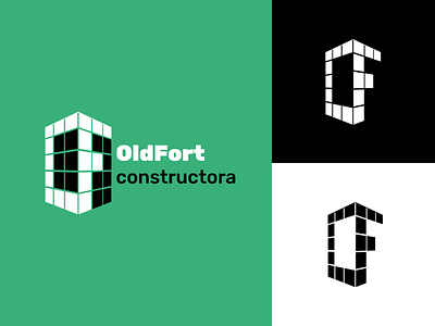 OldFort constructora design graphic design logo typography vector