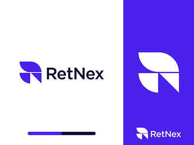 RETNEX LOGO BRANDING branding creative design identity leaf logo letter mark logo logo logo design logo designer logos logotype mark minimal logo modern logo n letter logo nature popular logo r letter logo smart logo vector