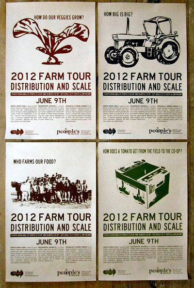 Farm Tour Posters design flyer graphic design illustration poster typography vector