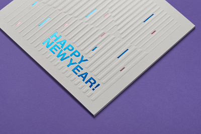 NY postcard embossing foil foil stamping new year print print design