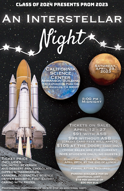 An Interstellar Night poster interstellar night prom space