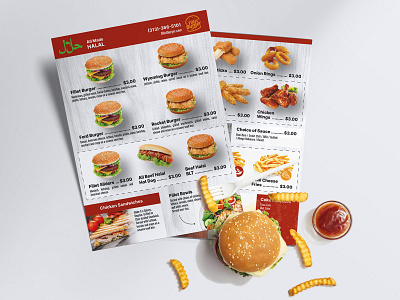 Fillet Burger Menu burger graphic design menu design print design