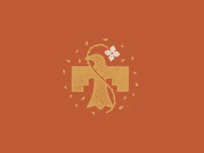 Thunderbird and Flower bird design flower illustration logo texture thunderbird