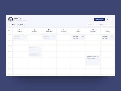 Calendar – plan your day app calendar figma planning prototyping ui ui design uiux design ux ux design web design wireframing