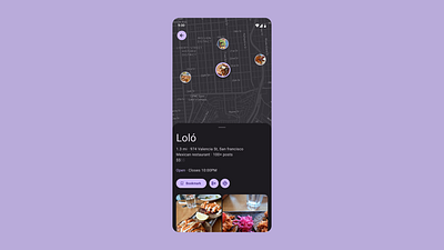 Voodies map bottom sheet delivery design food app map maps material 3 material u mobile search ui uiux
