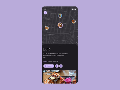 Voodies map bottom sheet delivery design food app map maps material 3 material u mobile search ui uiux