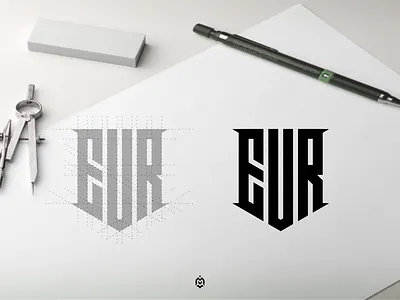 EUR monogram logo concept 3d branding design graphic design logo logoconcept logoinspirations logoinspire logos luxurydesign