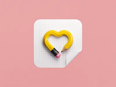 3d pencil icon 3d blender blender3d icon pencil render