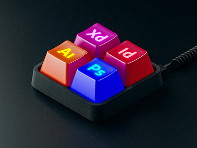 designer keyboard 3d blender cycles design graphic design render
