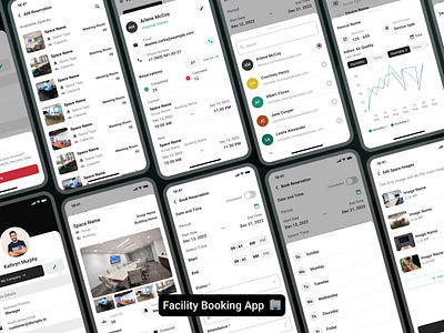 Facility Booking App booking facility iot mobile ui