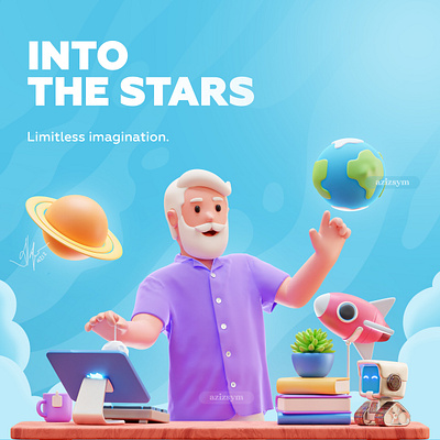 Imagine Limitless 3d 3d character 3d illustration animation branding character colors design graphic graphic design illustration photoshop procreate ui
