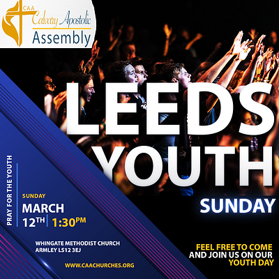 Church Youth Day Post design flyer graphic design illustration