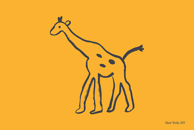 it's giraffe branding design illustration vector