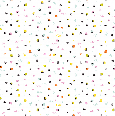 Uniquely Gifted - Confetti Repeating Pattern birthday celebrate colorful confetti gift wrap hand drawn hand drawn motifs neurodivergent neurodiversity party pattern design pattern illustration rainbow sparkles repeating pattern seamless repeat sensory sprinkle sprinkles wrapping paper