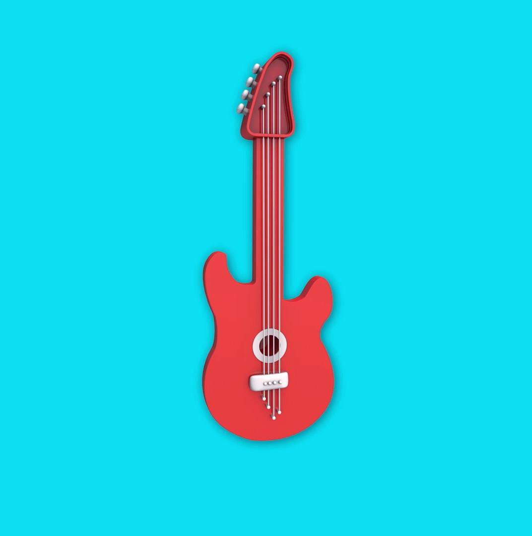 3D Guitar Modeling and 360 Degree Rotation Animation 360 degree rotation 3d animation 3d guitar modeling and animation 3d modeling 3d product modeling