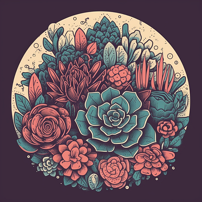 Rosy Succulents app branding design graphic design illustration logo ui ux vector