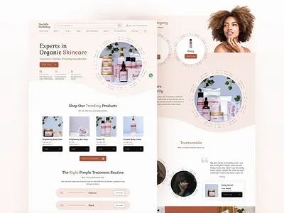 The Skin Workshop Website Development business website cuberto development ecommerce website interface design landing page landingpage loop animation motion design smooth scroll ui ui animation ui design ux web web ui web ui design webdesign website websites