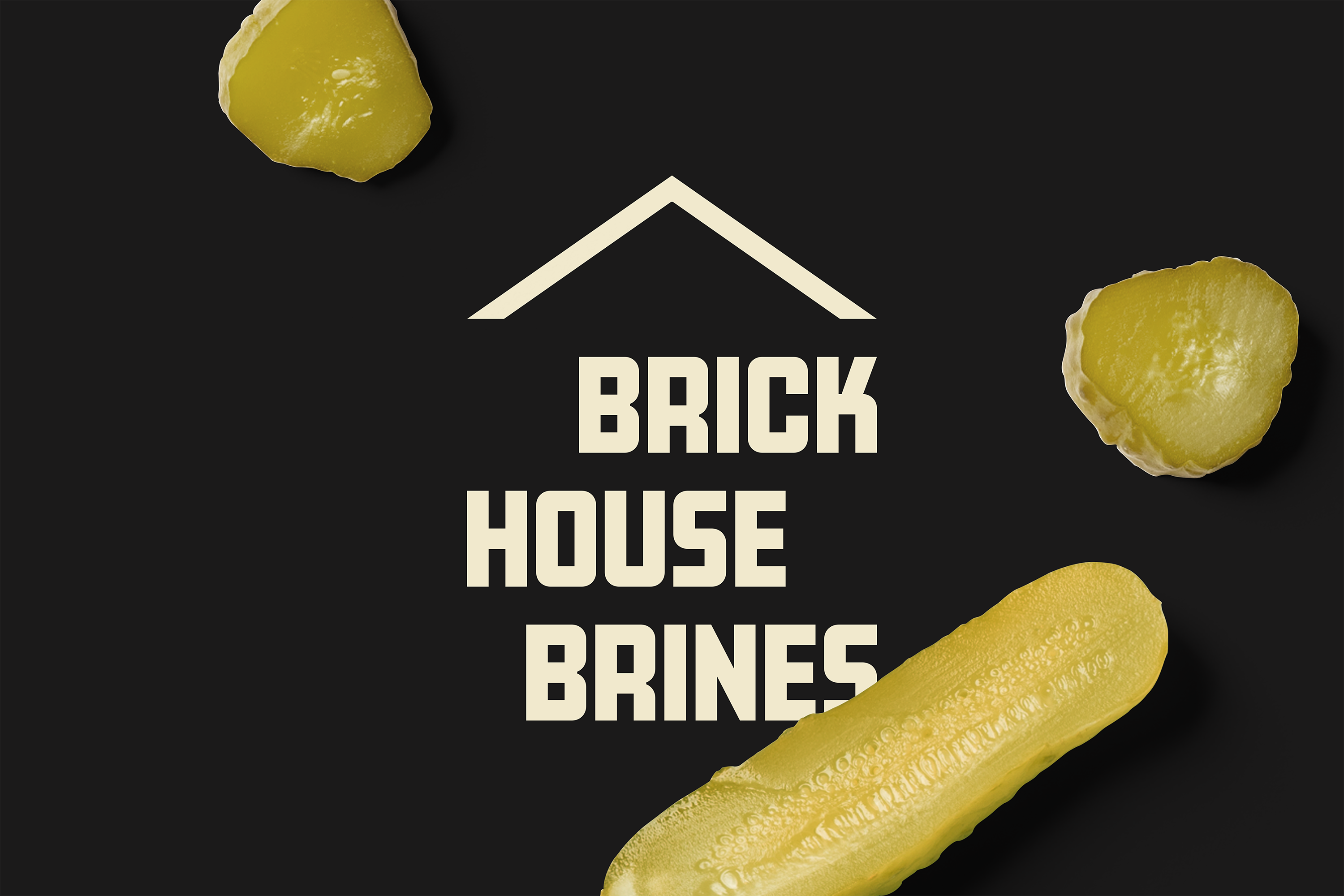 Brick House Brines branding brick brines design house identity la layout logo louisiana mark menu new orleans nola pickle pickles pickling pop up sticker stickers