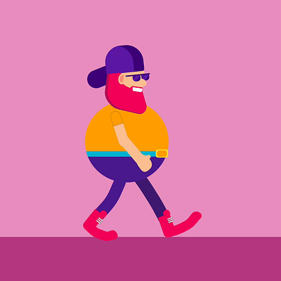 walking man after effect animation motion design motion graphics