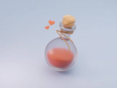 Heart Potion 3d 3dand2d 3dblender 3drender animation art artstation b3d blender branding c4d cyclesrender dailyrender design graphic design illustration logo motion graphics octanerender ui