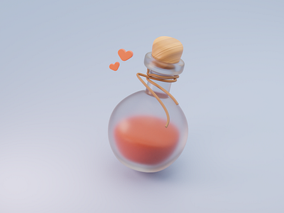 Heart Potion 3d 3dand2d 3dblender 3drender animation art artstation b3d blender branding c4d cyclesrender dailyrender design graphic design illustration logo motion graphics octanerender ui